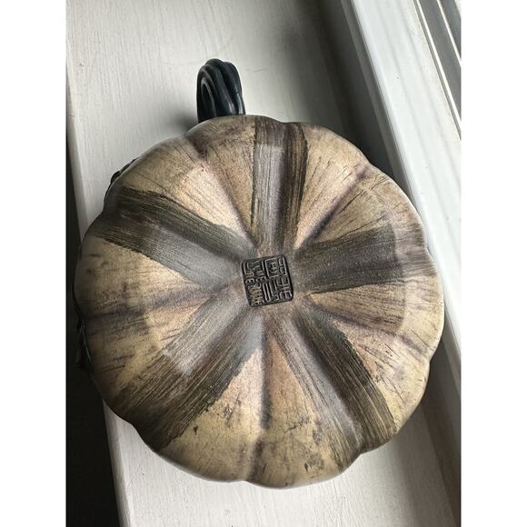 Zisha teapot Clay Pumpkin Gongfu Tea Pot Lady Bug Brown Handmade Yixing 5.5x3” - Picture 12 of 16